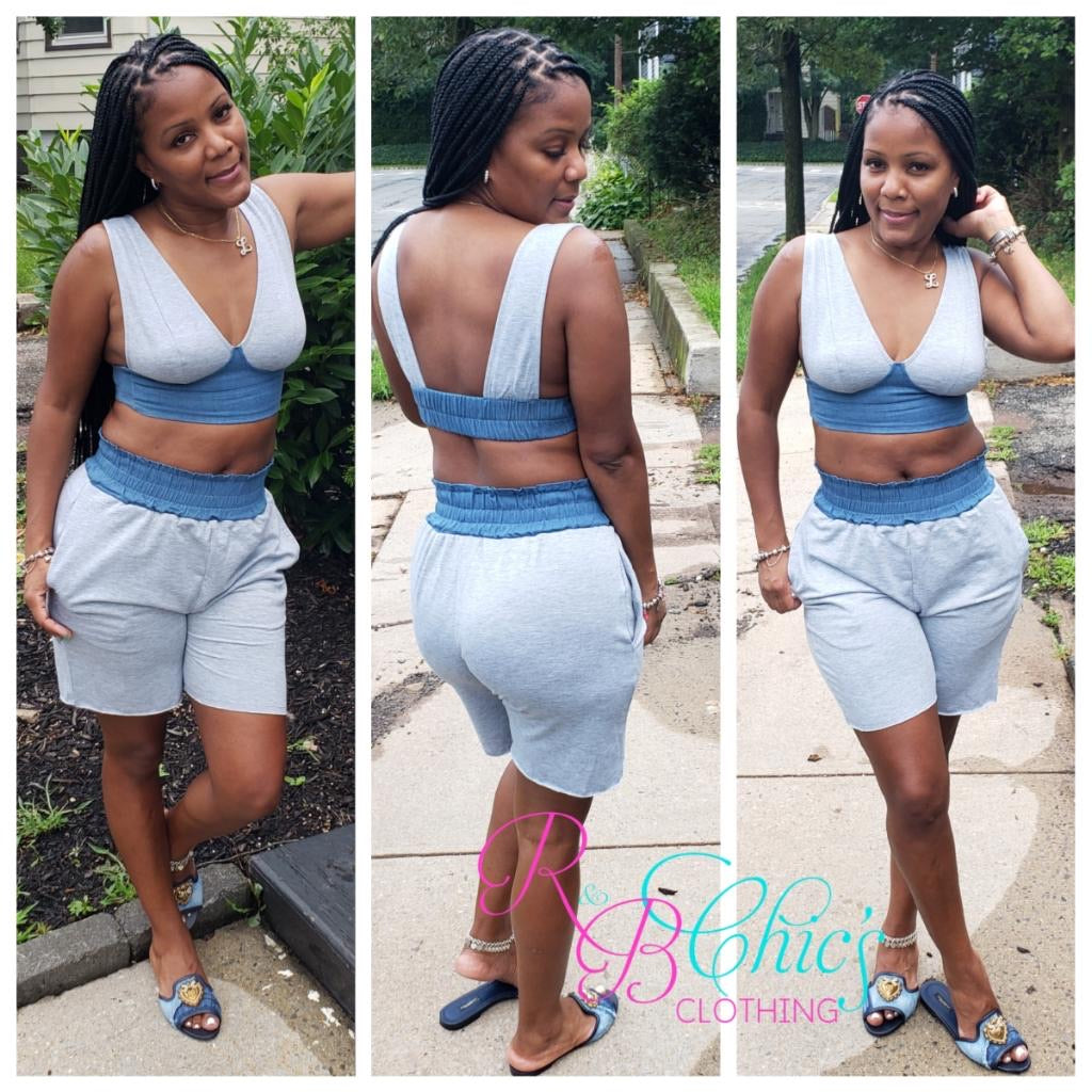 Denim Vibes Short Set