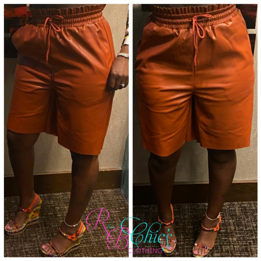 Pumpkin Spice Bermuda Shorts (Rust)