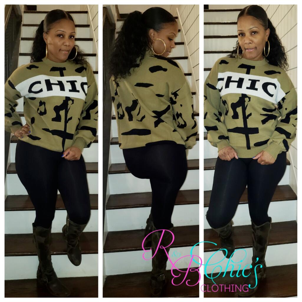 Army Green Chic Sweater